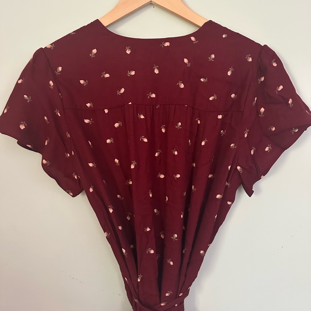 NWT Christy Dawn The Autumn wrap dress in red floral - Picture 5 of 8